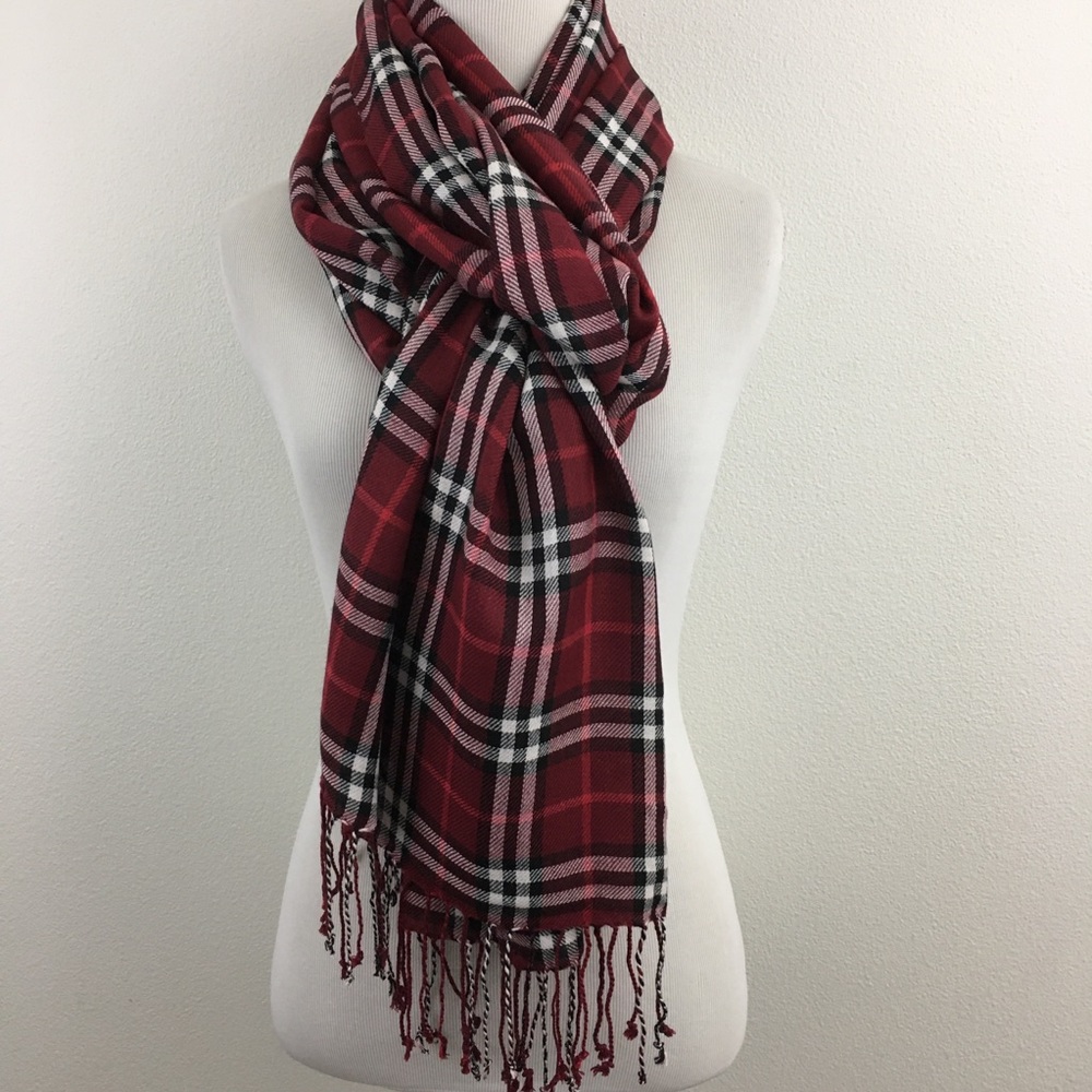 Red Plaid Scarf / Shall